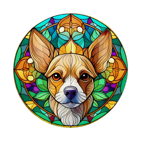 Chihuahua Fawn Glass Suncatcher Worktop Saver